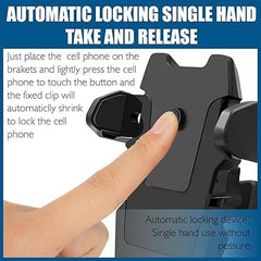 MOMISY Car Mount Adjustable Car Mobile Phone Holder Stand Universal Long Arm, for Dashboard & Windshield, 360° Rotational, Strong Suction Cup for Smartphones (Black)