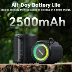 Deeyaple Portable Bluetooth Speaker, IP67 Waterproof Mini Bluetooth Speaker Wireless V5.3 with Stereo Sound,All Day,TWS Pairing,LED Light,Gift for him/her (Red)