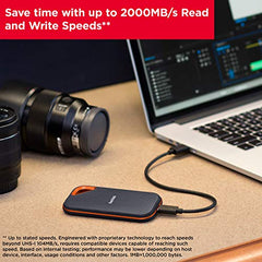 SANDISK Extreme Pro 1TB Portable External SSD, Up to 2000MB/s, USB-C, IP65 Water & Dust Resistant, 3m Drop Protection, Metal Enclosure, PC, Mac & Smartphone Compatible