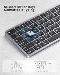 ProtoArc Backlit Bluetooth Keyboard Mouse for Mac, KM100-A Ultra Slim Wireless Keyboard Mouse for Mac, Rechargeable, Multi-Device for MacBook Pro, MacBook Air, iMac, iPhone, iPad, Space Gray