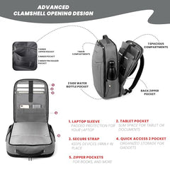 Storite Premium 15.6 Inch Laptop Backpack for Men & Women (Grey)