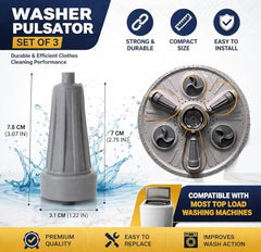 Pack of 9 Pieces Pulsator Roller Jet Compaible for LG kg/6.2kg/6.5kg/7kg/7.5kg/8kg/8.5kg/9kg/9.5kg/10kg/10.5kg /11kg/11.5kg. Semi Automatic Washing Machine Replacement Parts (Pack of 9)