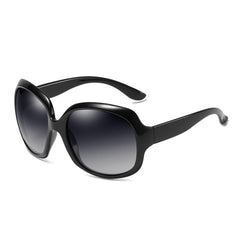 SYGA Style Large Frame Sunglasses Women's Sunglasses Fashion Sunglasses Toad Glasses (Black)