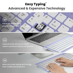 cimetech Keyboard Mouse Combo, 2.4G Ultra-Thin Sleek Design, USB Compact Full Size Wireless Keyboard and Mouse for Windows, Computer, Desktop, PC, Notebook - Grey