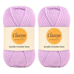 Classyo Acrylic Yarn for Crocheting (100gms x 1 Ball, 4ply) | Soft Wool Crochet Thread | Acrylic Hand Knitting Yarn | Wool for Crochet | For Sweater, Scarf, Hat, Baby Clothes, Purse, Gift Bags and DIY Crafts (Butter, Pack of 1)