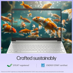 HP 15 Smartchoice, Intel Core Ultra 5 125H 12 TOPS, 24GB DDR5 (Upgradeable) 1TB SSD,Anti-Glare, FHD, 15''/39.6cm,Win11, M365*Office24, Silver, 1.65kg, FD1458TU, FHD Camera w/Shutter, Backlit AI Laptop