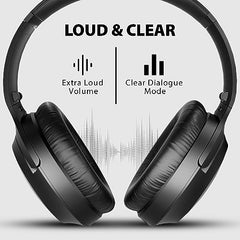Avantree Opera 35Hrs Comfortable Wireless Headphones for TV Watching with Bluetooth 5.0 Transmitter & Charging Stand, Clear Dialogue Mode, Passthrough, High Volume for Seniors, 164FT Long Range
