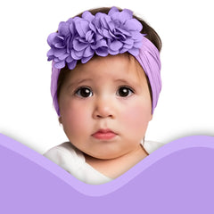 SYGA Pack Of 3 Baby Headbands Nylon Soft Strechable Bow Hairbands for Newborns, Infants, Toddlers and Kids 0-3 Years(BigRed, LightPink,WineRed)