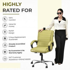 GOYALSON Ergonomic Revolving Office Home Swivel Desk Chair with Adjustable Height Smooth Moving (2, Black, Standard)
