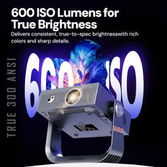 E Gate Duster 6X Fully Automatic Native 1080p Projector 4k Ultra HD, for Home use | 100% Dust Proof | 1200 ANSI Lumen | Android, Netflix, Prime, Live TV, 600 ISO | HDR+HLG | HDMI-ARC-WiFi6, BT, EGATE