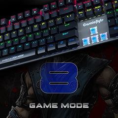Cosmic Byte CB-GK-25 Pandora TKL Mechanical Keyboard Upgraded with Swappable Outemu Blue Switches and Rainbow LED (Black/Grey)