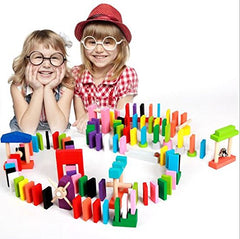 SYGA 120 Pieces 12 Colors Wooden Standard Competition Domino Children Early Educational Toys