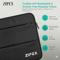 360 Protective 16 Inch Laptop Sleeve Case & Charger Pouch with 2 Front Pockets & Carry Handle | Compatible with 15-16 inch HP, DELL, Asus, Mackbook Devices | Water-Resistant | Blue