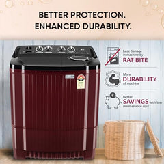 LG 11.5 kg, 5 Star, Roller Jet Pulsator with Soak, Wind Jet Dry Technology, Semi-Automatic Top Load Washing Machine (2025 Model, P115ASDAZ, Smart Filter & Rat Away feature, Burgundy)