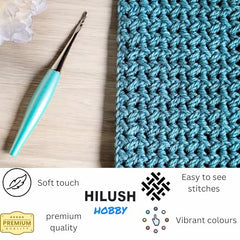 HILUSH Hobby,Wool Yarn dk Acrylic Hand Knitting Yarn Ball (100g/1 Ball),Suitable for Craft amigurumi Shade 001 (Sky Blue)