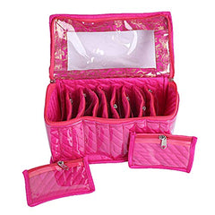 VR ATULIT BY CHOOSY 12 Flap Saree Bag | Clothes Storage Bag for Sarees, Blankets | Large Storage Bag for Clothes with Transparent Zip Covers | Foldable Quilted Bag Organizer with Handle for Wardrobe