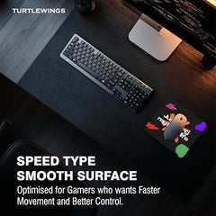 TURTLEWINGS | Mousepad | Inspirational Quote Mousepad – 22x18 cm, 3mm Thick | Abstract Design Non-Slip Rubber Base | Office, Study & Gaming Use | Premium Smooth Surface 3
