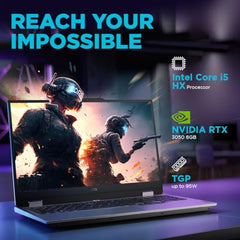 Lenovo LOQ 12th Gen Intel Core i5-12450HX 15.6" (39.6cm) 144Hz 300Nits FHD IPS Gaming Laptop (16GB RAM/512GB SSD/NVIDIA RTX 3050 6GB/Win 11/Office 2024/3 Mon. Game Pass/Grey/2.4Kg), 83GS00PJIN