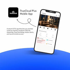 Trueview 3MP WiFi Robot Security Camera | 360° Pan Tilt | All-Time Color Night Vision | AI Auto Tracking & 2-Way Audio | Alexa Compatible | Supports 256GB Memory Card | STQC Certified for Privacy