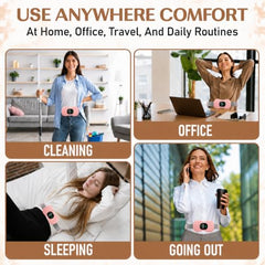 BRONTIX Period Cramp Relief Massager, Cordless Heating Pad