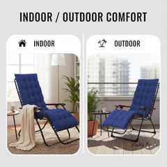 DADDY COOL Multipurpose Extra Long Rocking Chair Cushion for Outdoor and Indoor/Chair pad for Home & Office Chair Filling 18 x 50 Inch Pack of 1 Dark Green (Only Cushion)