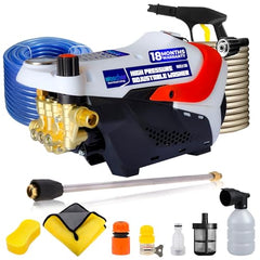 Woscher AquaWash+ Car Washer, Adjustable High Pressure Gun, Washing Pump for Car, Bike and Home Use Cleaning, 18 Months Warranty, 2200 Watts, 160 Bars