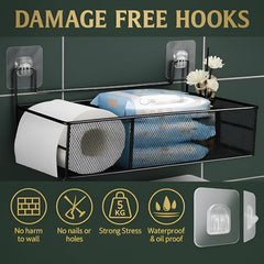 DALUCI 5 Pair Heavy Duty Male-Female Interlocking Adhesive Wall Hooks for Hanging | Sticker Hooks for Wall Heavy Items | Nail-Free Wall Hanger Hook for Bathroom, Kitchen (Male - Female, Pack of 10)