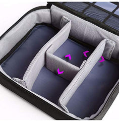 House of Quirk Electronics Accessories Organizer Bag, Universal Carry Travel Gadget Bag for Cables, Plug and More, Perfect Size Fits for Pad Phone Charger Hard Disk (Sky Blue)