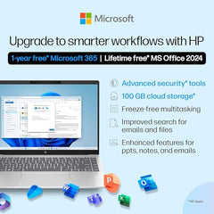HP Pavilion Plus, Intel Core i5-1335U-13th Gen Laptop, (16GB LPDDR5x,512GB SSD),IPS, 300 nits, 14''(35.6cm) 2K,Win 11, M365 Basic(1yr), Office Home 24, Silver,1.38kg, 5MP Camera w/Shutter, ew0107TU