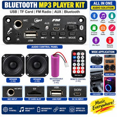Bluetooth MP3 Player Kit with 3 Inch Full Range Speakers, 4Ω 3W