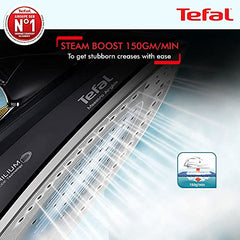 Tefal Maestro Plus Steam Iron | No.1 Ironing Brand in Europe | 2200W | XL Ceramic Soleplate | Anti-Calc | 120g/min Boost | 35g/min Continuous Steam | Blue | 2-Year Warranty
