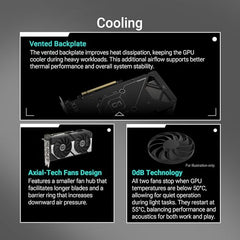 ASUS Dual GeForce RTX™ 5060 Ti 16GB GDDR7 OC Edition (PCIe 5.0, 16GB GDDR7, DLSS 4, HDMI 2.1b, DisplayPort 2.1b, 2.5-Slot Design, Axial-tech Fan Design, 0dB Technology, and More)