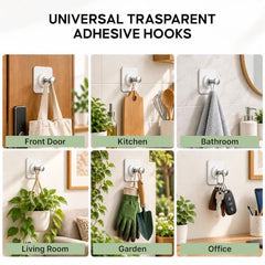 DALUCI Self Adhesive Wall Hooks (Pack of 5) – Heavy Duty Nail-Free Hooks for Wall Heavy Items | Photo Frame Hooks Without Drilling | Strong Sticky Hook for Frames, Clocks & Keys (Photo Frame Hook, 5)