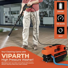 Viparth 16 Inch Dual-Function Undercarriage Pressure Washer | Underbody Car Wash, Bus | with 2 Piece Extension Wand | 4000 PSI | with 4 Spray Nozzle