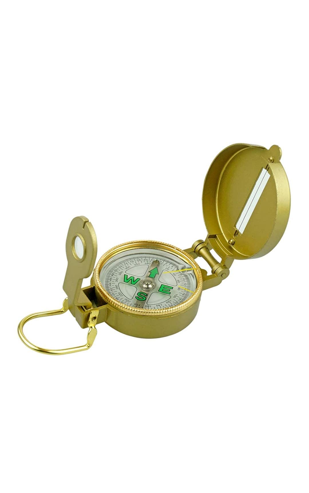 SYGA Engineer Military Directional Hiking Lensatic Lens Camping Tool Folding DC45-3A Compass, Gold