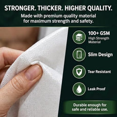 Solidifier Disposable Vomit Bags (Pack of 10), Large Capacity Emesis Bags with Solidifying Gel Technology, Leak-Resistant & Hygienic Sickness Bags for Travel, Car, Hospital, Home, Motion Sickness, Adults & Kids
