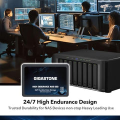 Gigastone Enterprise 2TB NAS SSD (2-Pack) 24/7 High Endurance Business Server Homelab Network Attached Storage Cache RAID 2.5" SATA III Internal Solid State Drive 3D NAND SLC Cache Memory Expansion