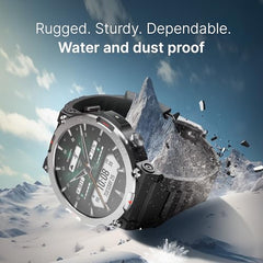 CrossBeats Everest 2.0 | Latest 2026 Smart Watch for man | 1.43" AMOLED Always ON Display Bluetooth Calling Rugged Outdoor Smartwatch | Upto 15 Days Battery Life 100+ Sports Mode Flash Light (Black)