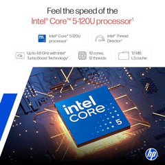 HP 15, Intel Core 5-120U (16GB DDR4, 512GB SSD) FHD, Anti-Glare, Micro-Edge, 15.6''/39.6cm, Win11, M365 Basic(1yr), Office Home24, Silver,1.59kg, fd0682tu, FHD Camera w/Shutter, BL Laptop