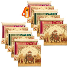 JD FRESH 12 Pcs Large Non Woven Saree Covers For Storage/Saree Bags with Zip/Multi-Purpose Lehenga Storage Bag/Clothes Covers for Dresses/Sarees/Lehengas (14x17 Inch)