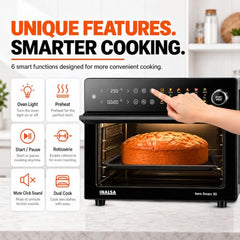 INALSA Air Fryer Oven 30 Ltr, 1800 W, Multi-Cooker, Air Fry, Aero Smart 30 | Stainless Steel Air Fryer Interior, 18 Preset, 9 Accessories, Digital Display Oven