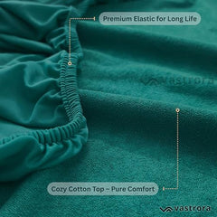 Vastrora 100% Waterproof Mattress Protector Queen Size 5x6 Ft | 60x72 in | Pee & Urine Proof Mattress Cover | Elastic All-Around | Terry Cotton Fitted Bed Cover | Noiseless, Breathable Bed Protector