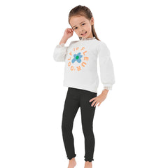 SYGA Girls Leggings Model Comfortable Everyday Wear for Girls Suitable Age 11-12 Years Old(Purple)