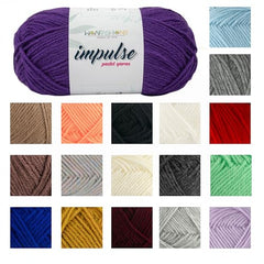 WOAFASHIONS - World of Arts Impulse Hand Knitting & Crochet Yarn, Premium Acrylic, 4 : Medium (Anchor Grey) (100gms / 3.5oz / 200mtr / 218yds)