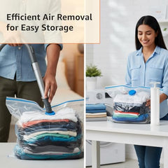 amazon basics Vacuum Compression Storage Bags with Hand Pump - Medium, 5-Pack