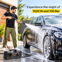 STARQ TurboMax 48V Cordless High Pressure Washer, 1020W, 100 Bar, 8 LPM, Portable Car, Bike & Home Cleaning Washer with 8 Meter Hose and 2 x 27000mAh Battery (Double Batteries Included)