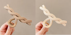 MOMISY Non slip Hair Claw Clutcher Clips for Women Big Jelly Jaw Clip Clamps for Girls Accessories for Long Thick Hair (10.8 cm, Twist, 2)