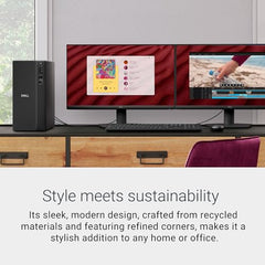 Dell Tower Desktop ECT1250 - Intel Core Ultra 7-265 Processor, Intel UHD Graphics, 16GB DDR5 5600MT/s Memory, 1TB M.2 SSD, 3.0 SD Card Reader, Wired Keyboard and Mouse, Basic Onsite Service