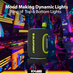 Blaupunkt ATOMIK OMG ATOM 60W Portable Bluetooth Speaker, Advanced DSP Sound, 100 Years German Legacy Audio, Jazzy Aura Party Neon Lights, IPX6 Splashproof & Dustproof, Wireless Outdoor Travel Speaker