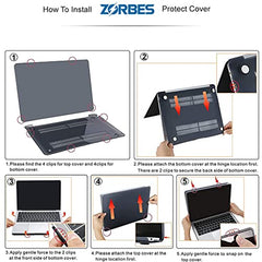 ZORBES® Laptop Cover 13.3 Inch for MacBook Air M1 A2337 A2179 A1932 Mac Book Air 13 Inch Case Compatible with Apple 2020 2019 2018 Release Waterproof Clear Plastic Hard Shell Case Cover Protector